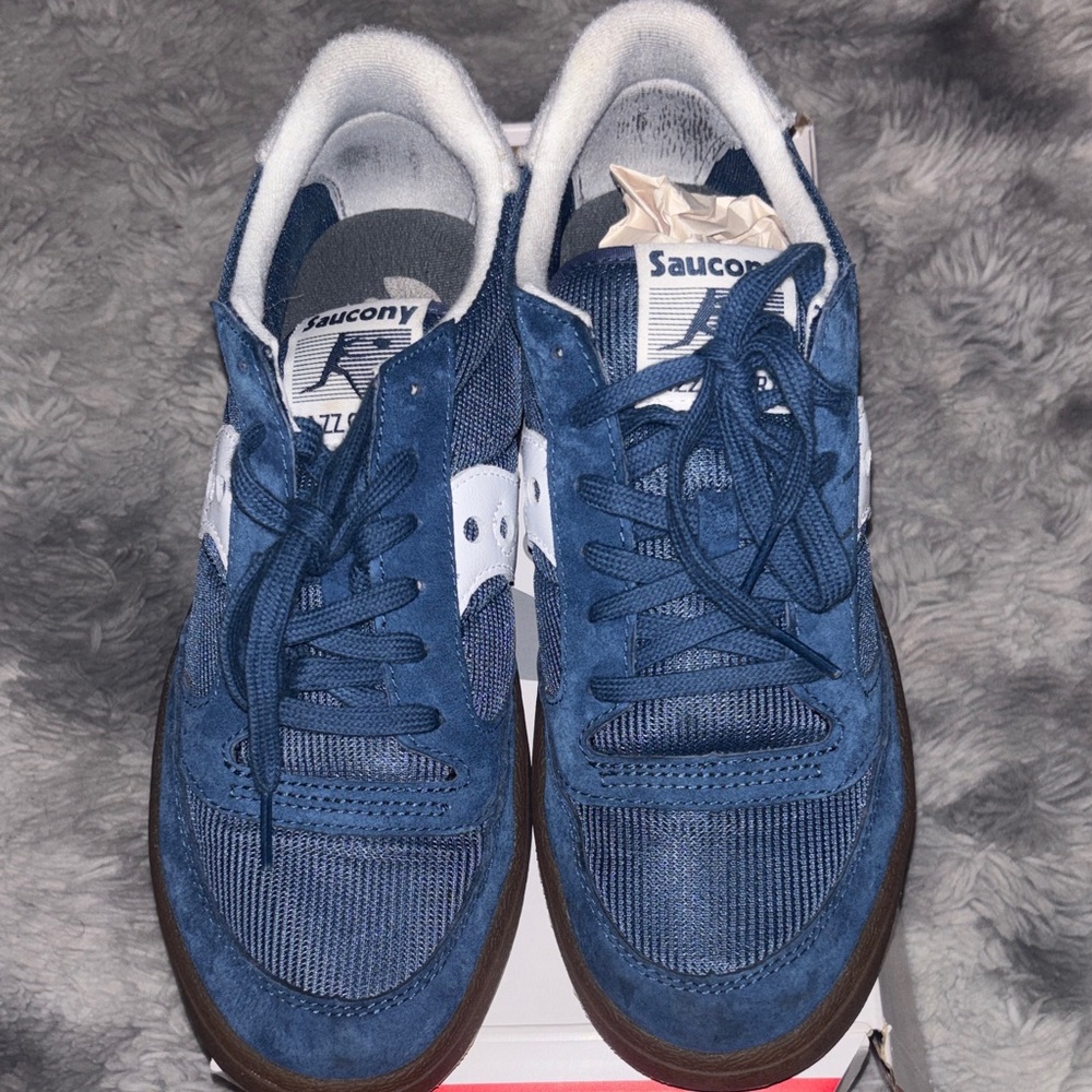 Saucony Men's Navy Blue Suede & Mesh Sneakers
